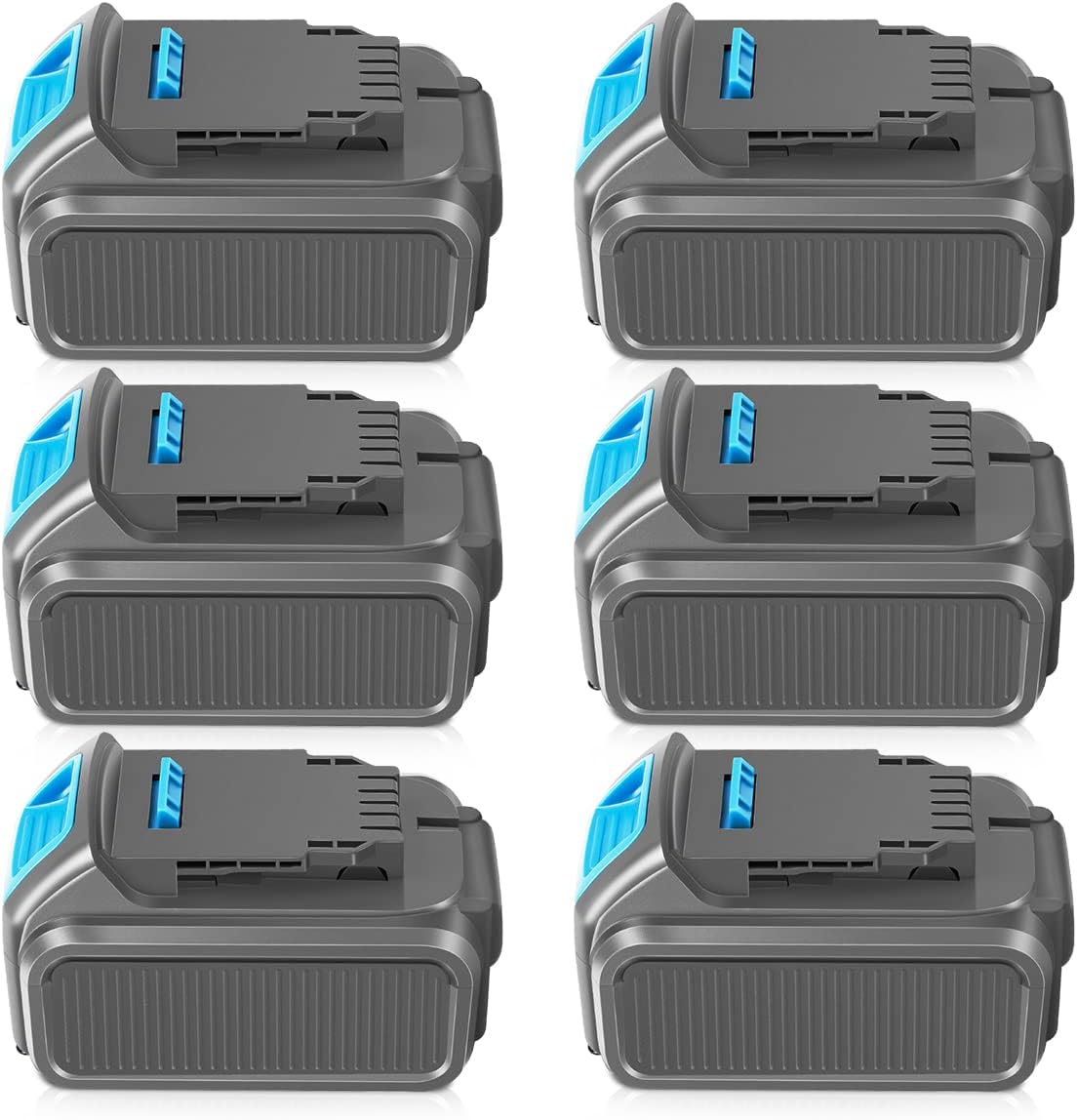 6 Packs 20V 6.0Ah Battery with LED Indicator R285