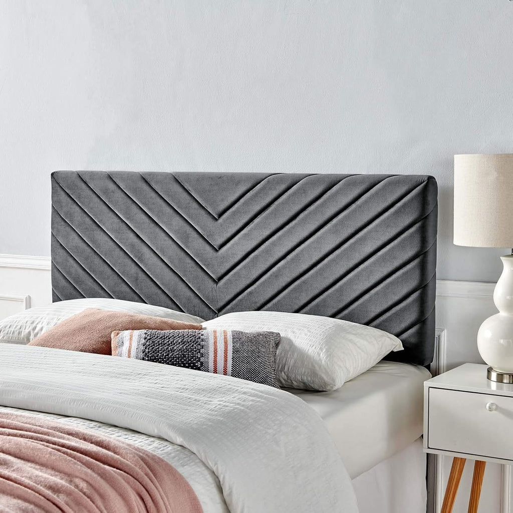 Teal Performance Velvet California King Headboard Q57723