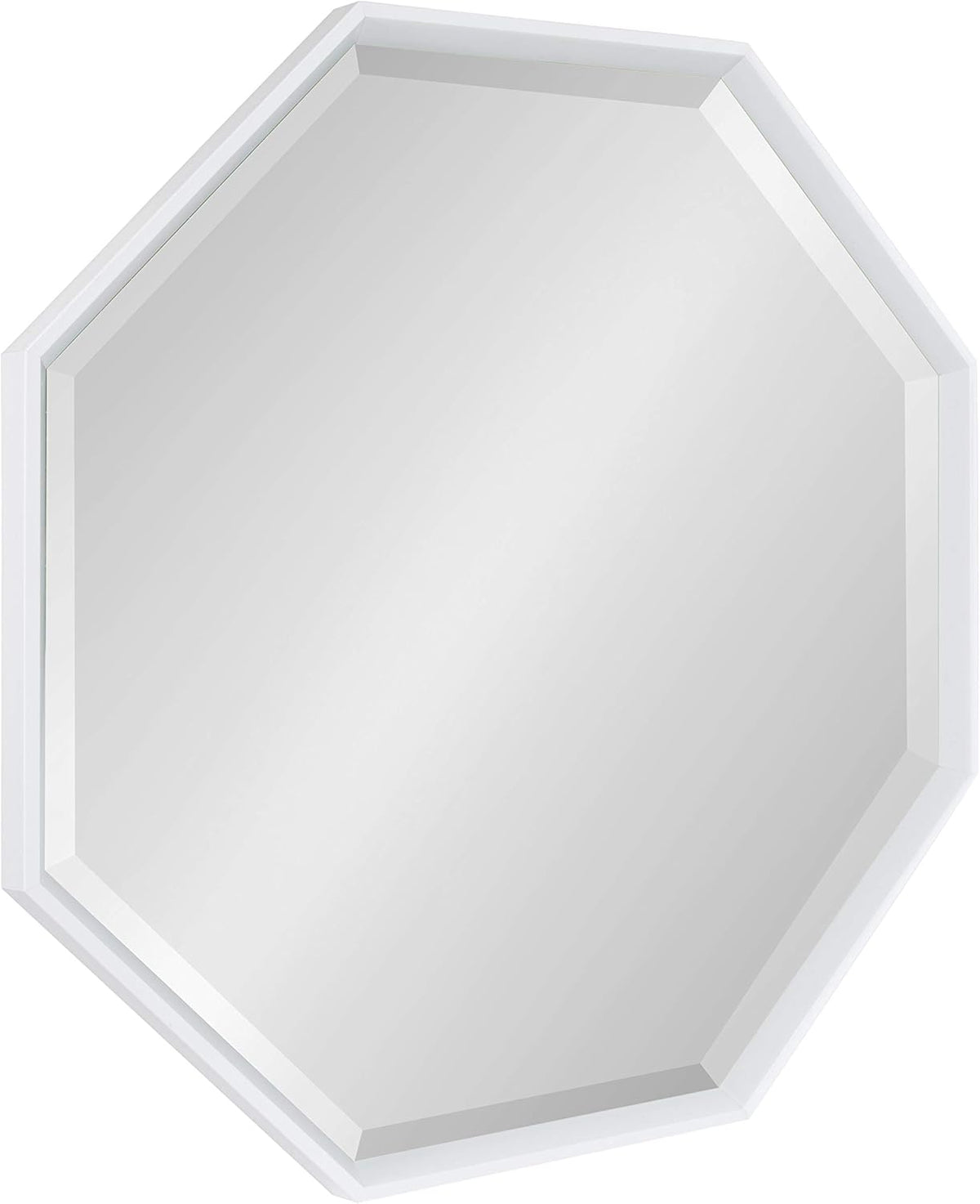 Large Octagon Frame Wall Mirror, 31.5 x 31.5, White L440807