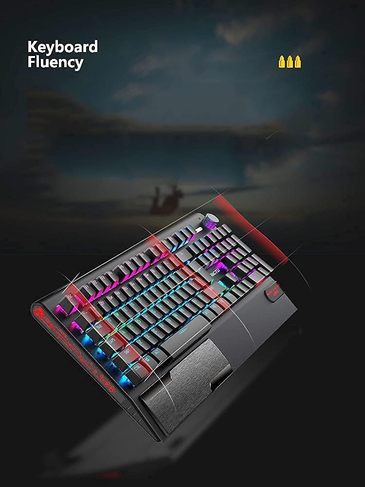 104-Key Mechanical Gaming Keyboard with Mouse and Mouse Pads V9118