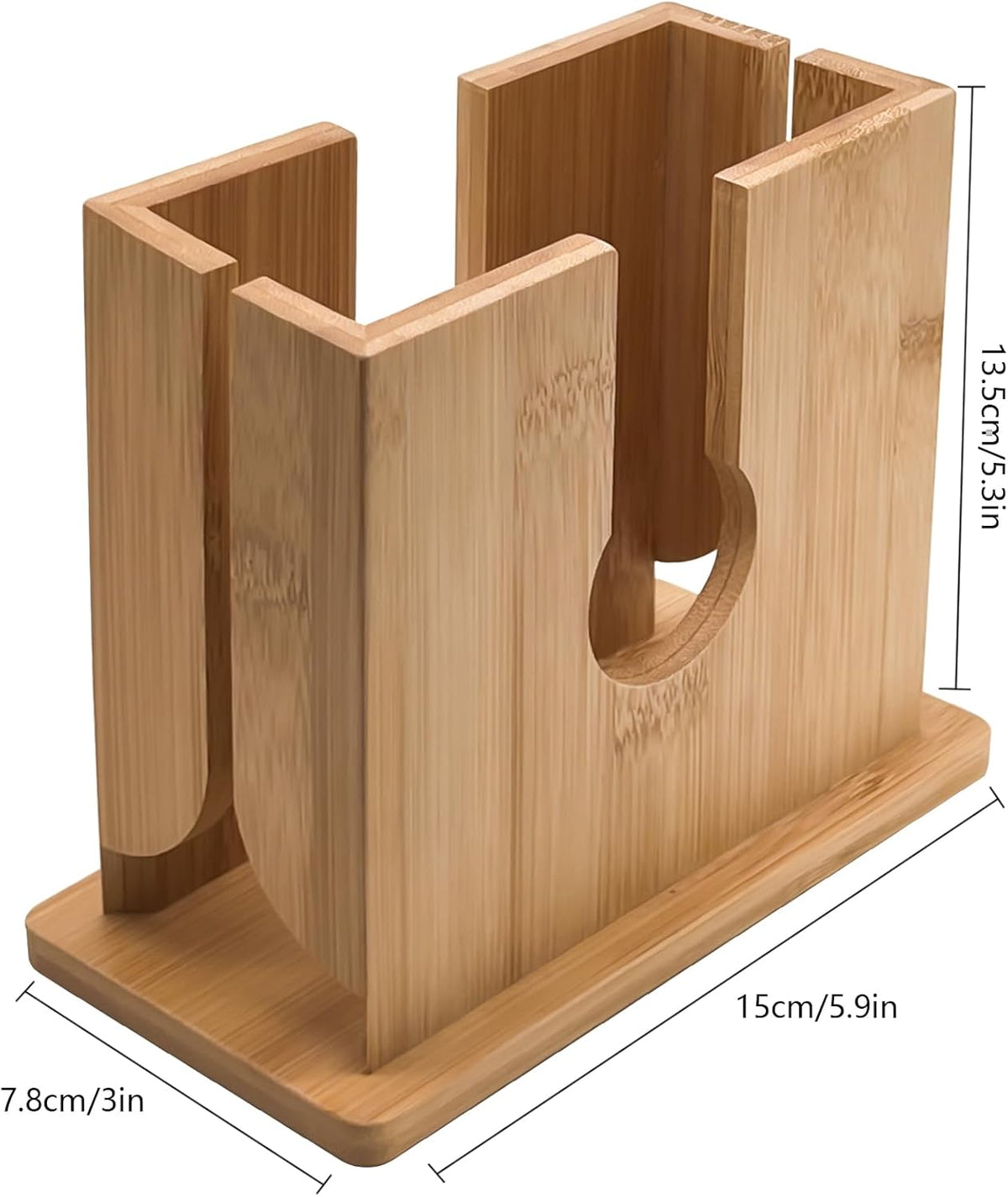 Bamboo Bagel Slicer with Anti-Slip Silicone Base E5733