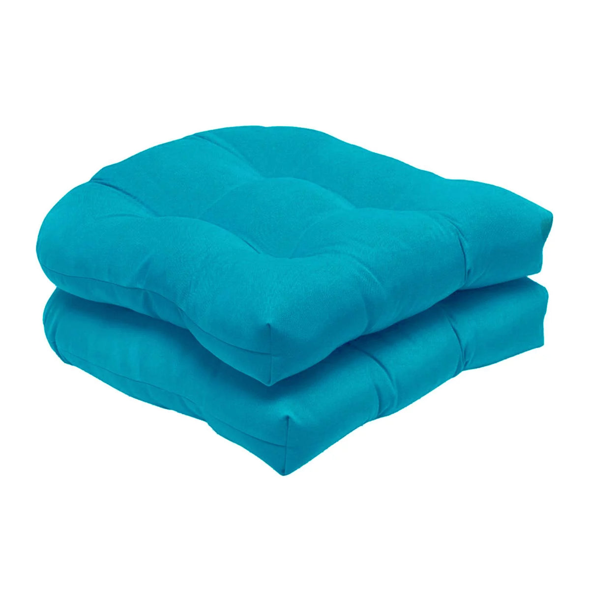 2 Pack Tufted Seat Cushion 48x48cm Blue C3076