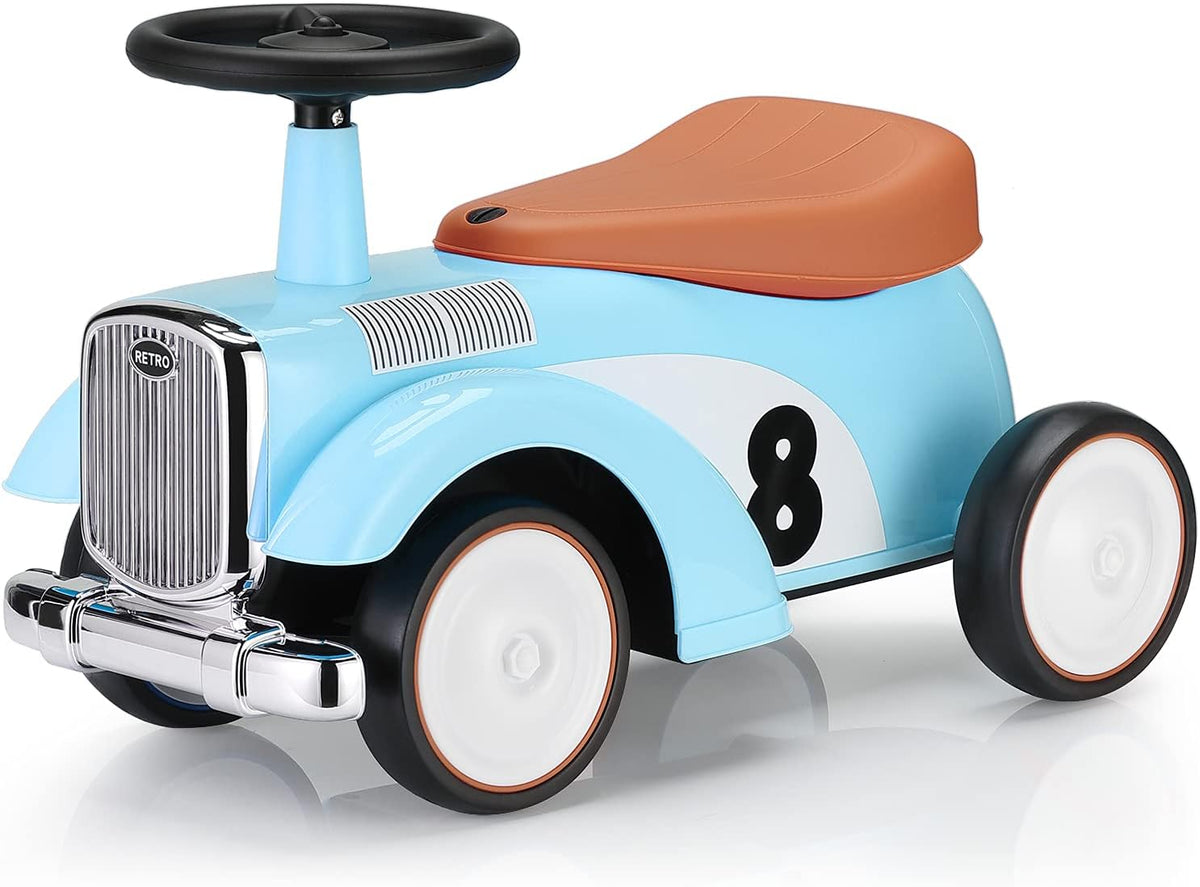 Pink Toddler Ride on Car with Limited Steering Wheels and Secret Storage I972