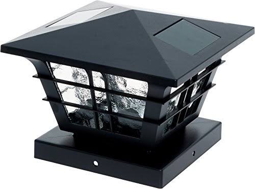 Black 12 Pack Solar Post Cap Light M755
