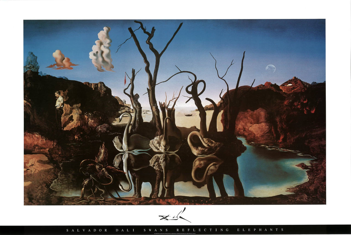 Swans Reflecting Elephants, c.1937, 24x36in Z95615