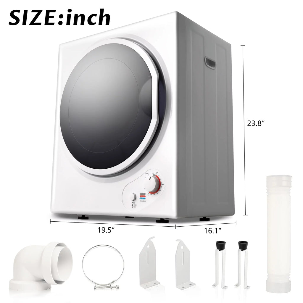850W Portable Front Load Electric Clothes Dryer with 5 Drying Modes X407230
