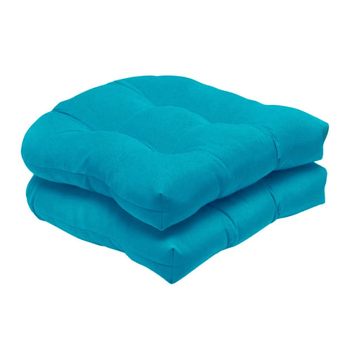 2 Pack Tufted Seat Cushion 48x48cm Blue C3076