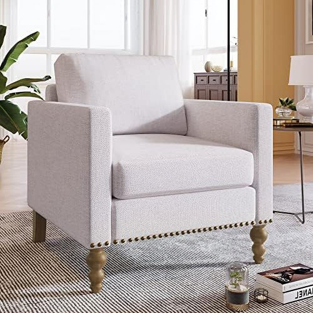 Blue Linen Tufted Recliner Single Sofa M5969