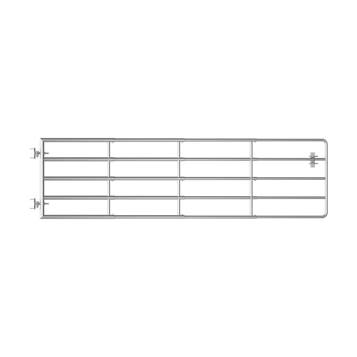 5 Bar Field Gate Steel Silver U43282