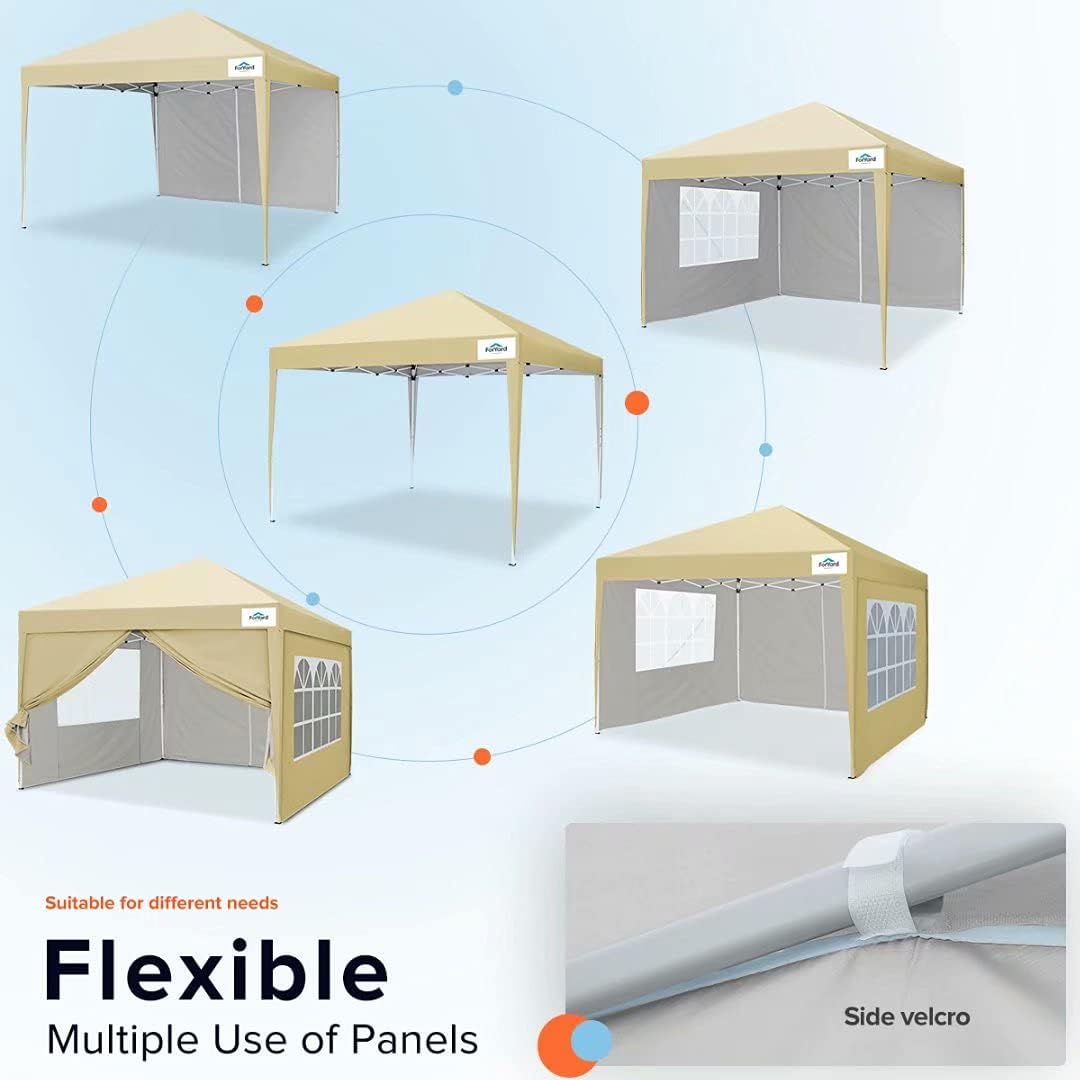 10'x10' Pop Up Canopy Tent with Sidewalls Z6252
