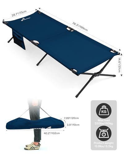 78.3"x28.7"x14.6" Heavy Duty Folding Camping Cot U2650