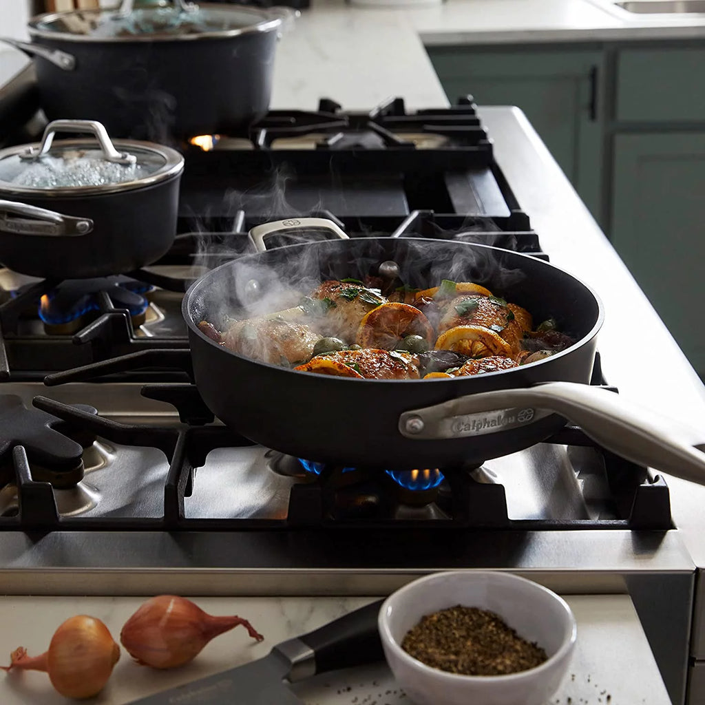 13-Inch Hard-Anodized Nonstick Deep Skillet with Lid T868511