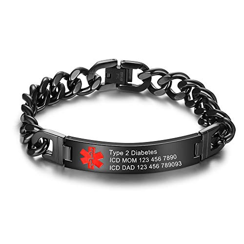 Stainless Steel Medical Alert Bracelets V3676