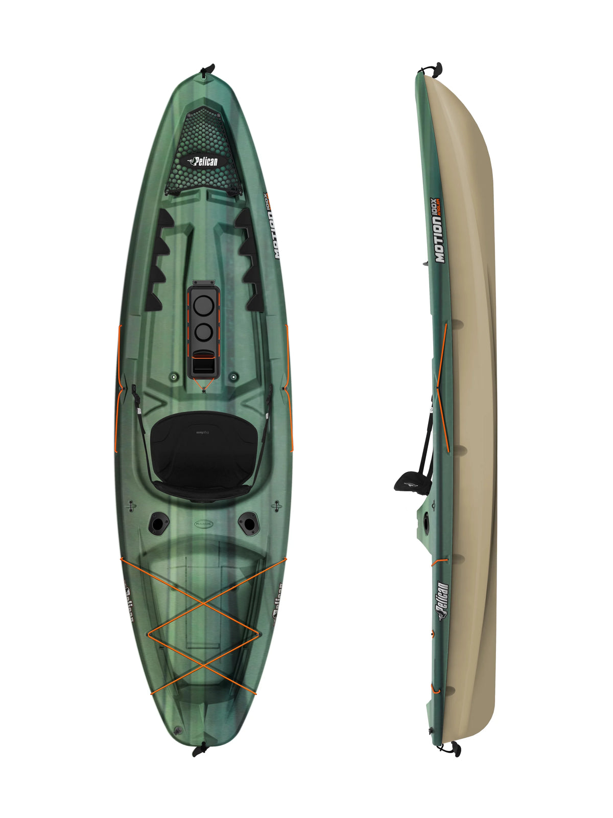 Sit-on-Top Angler Fishing Kayak 10 ft Fade Black Green H234843