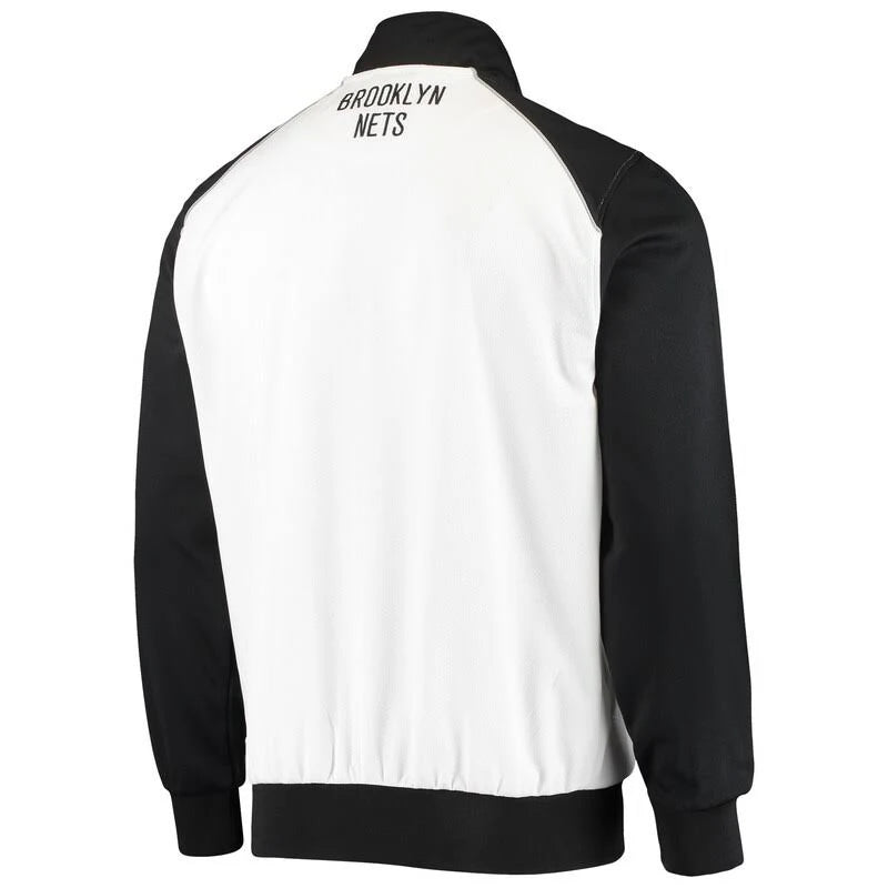 White Black Full-Zip Track Jacket Large F967512