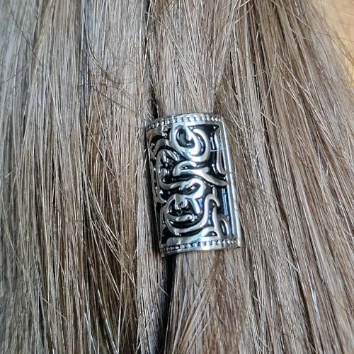 Viking Beard Bead 8x12x20mm Stainless Steel R440862