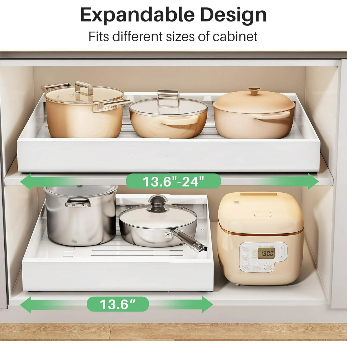 Expandable Heavy Duty Pull out Cabinet Organizer O220701