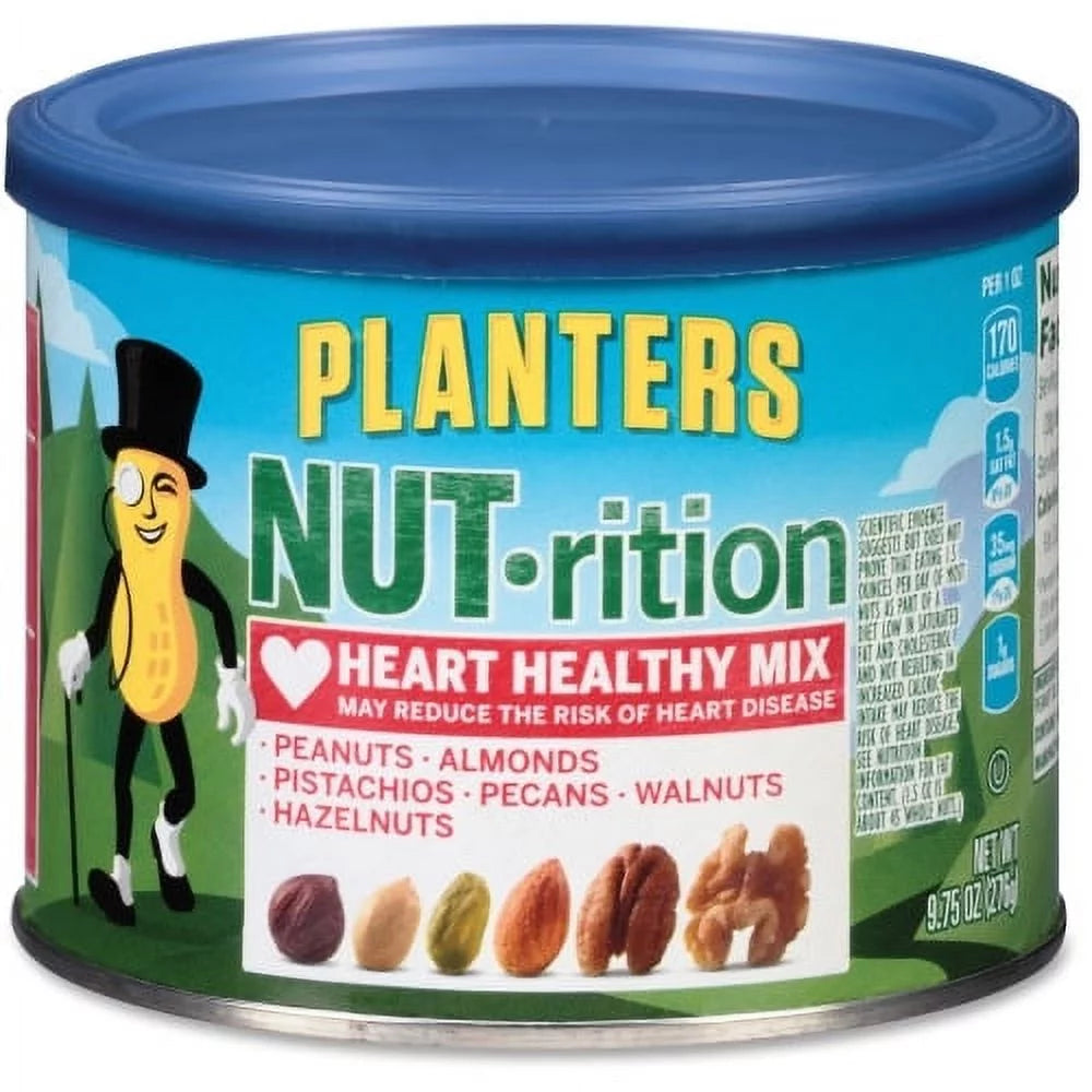 Heart Healthy Mix Almond Pecan Hazelnut Pistachio Peanut Walnut 9.75 oz X97160