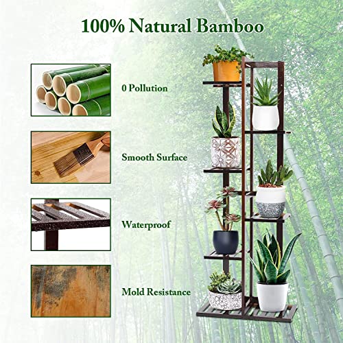 Bamboo 6 Tier Plant Stand I7668