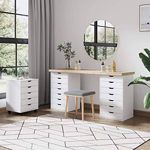 White 7 Drawer Wood Dresser J745764