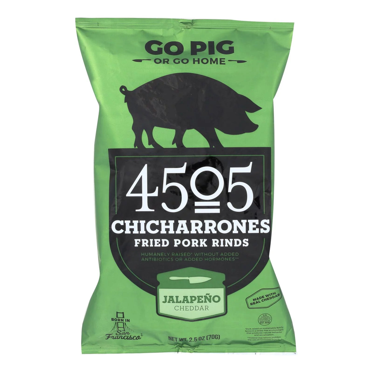 Jalapeno Cheddar Pork Rinds Chicharones Case Of 12 2.5 Oz P266