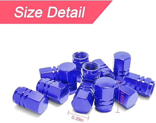 12 PCS Yellow Hexagon Tire Valve Stem Caps D490083