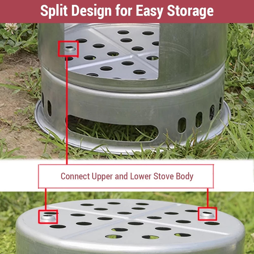 4 In 1 Portable Wood Camping Stove L5173