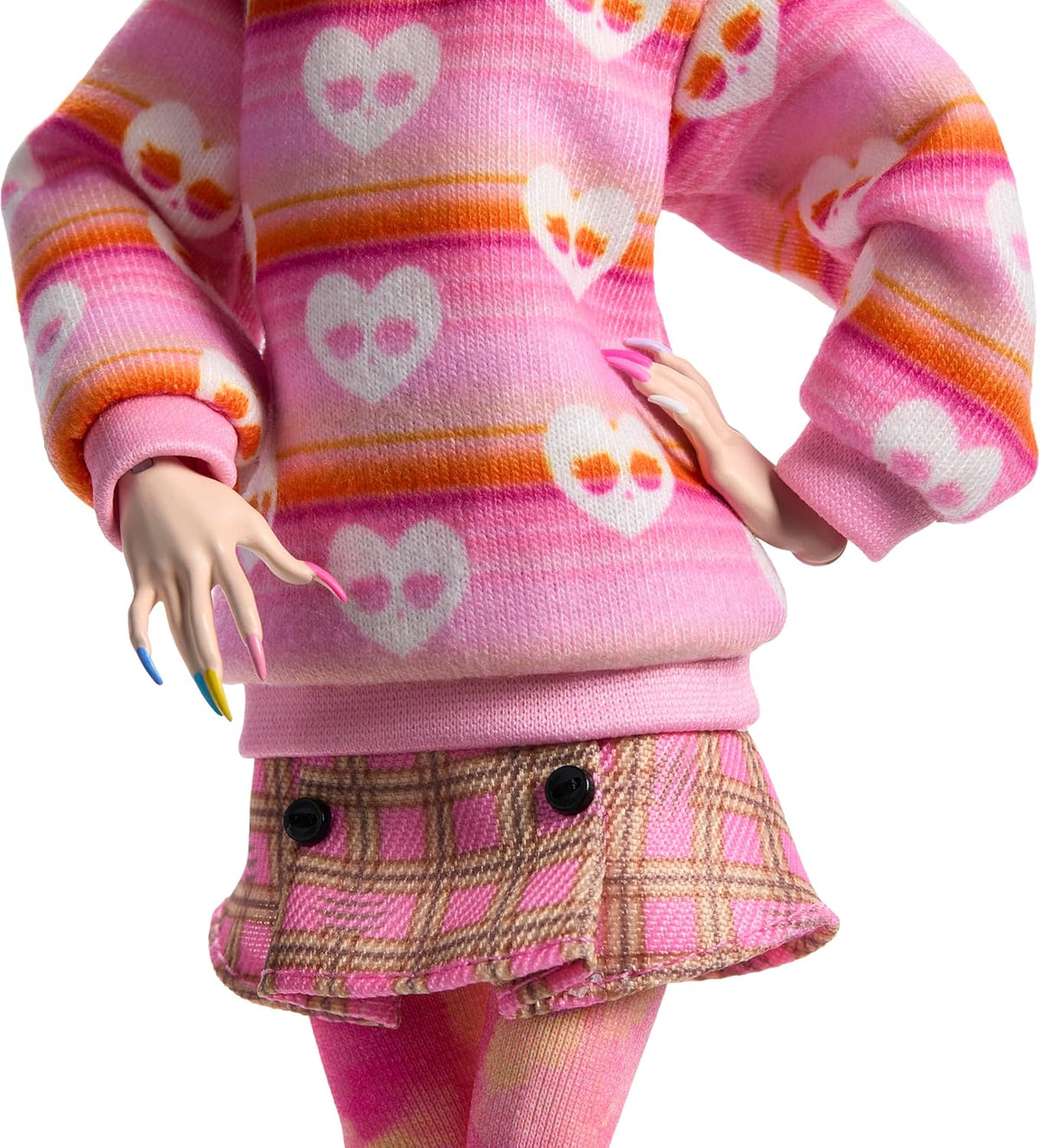 Pink Doll with Beret and Backpack L365703