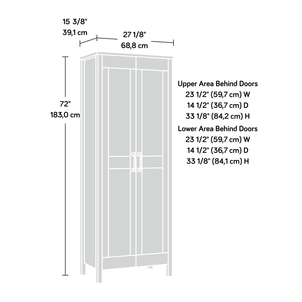 Rural Pine Finish Two-Door Storage Cabinet Q404