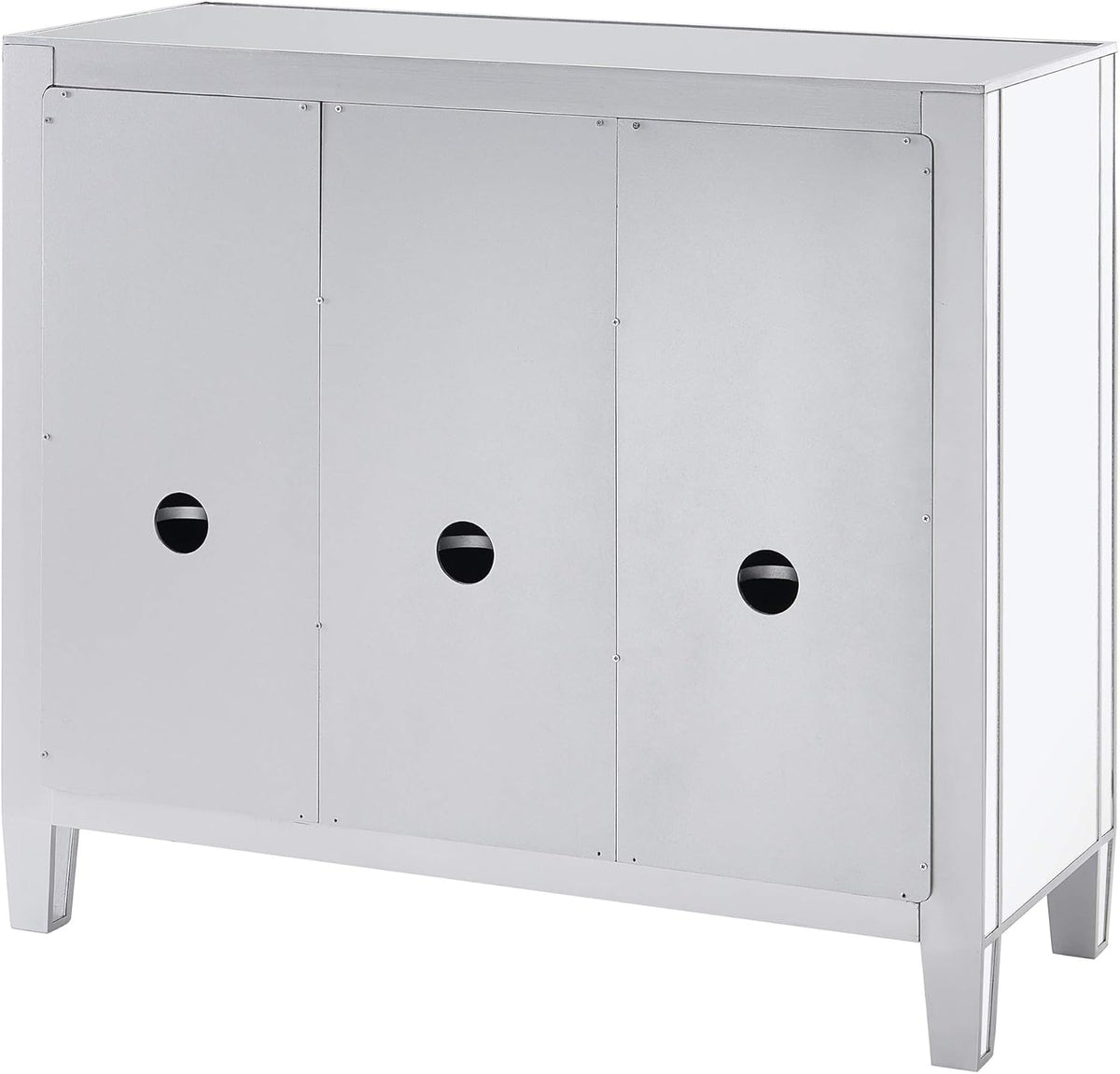 Mirrored Cabinet with Matte Silver Trim L446347