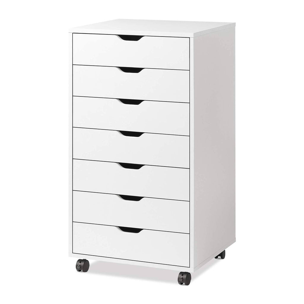 White 7 Drawer Wood Dresser J745764