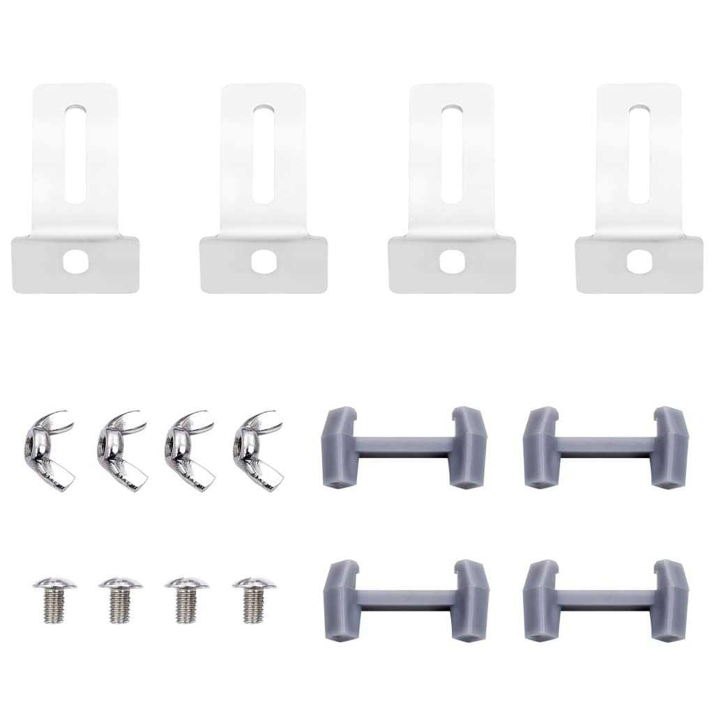 5 Bar Field Gate Steel Silver U43282