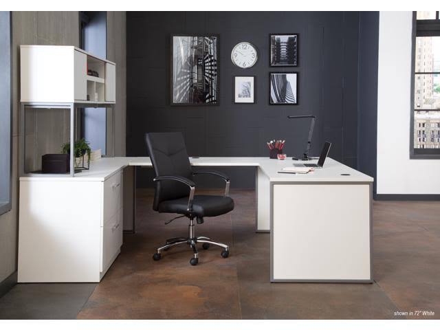 White Office Cabinet with Doors U4159