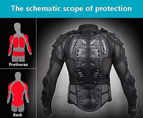 Motorcycle Full Body Armor Protective Jacket Guard ATV Motocross Gear Shirt P461490