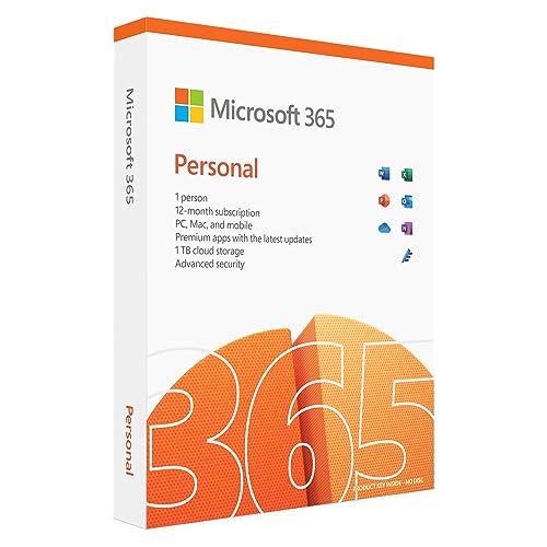 12-Month Subscription, 1 person Premium Office apps 1TB OneDrive cloud storage T462