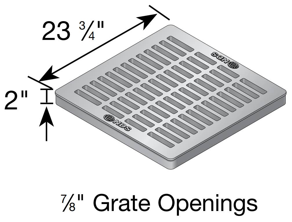 24x22 Catch Basin Kit with Black Plastic Grate H981