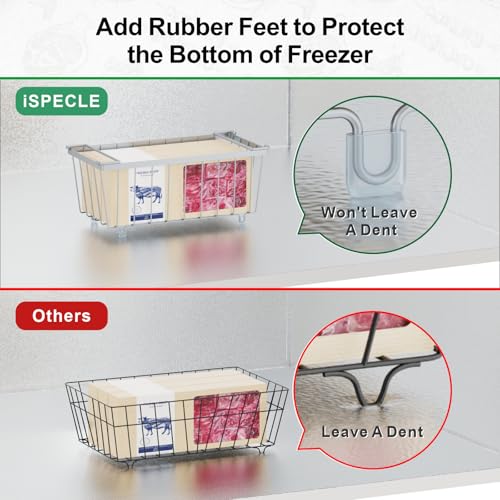 4 Pack Stackable Small Freezer Organizer Bins, White I7466