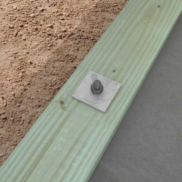 3 in. x 3 in. Bearing Plate with 1/2 in. Bolt Dia D9093