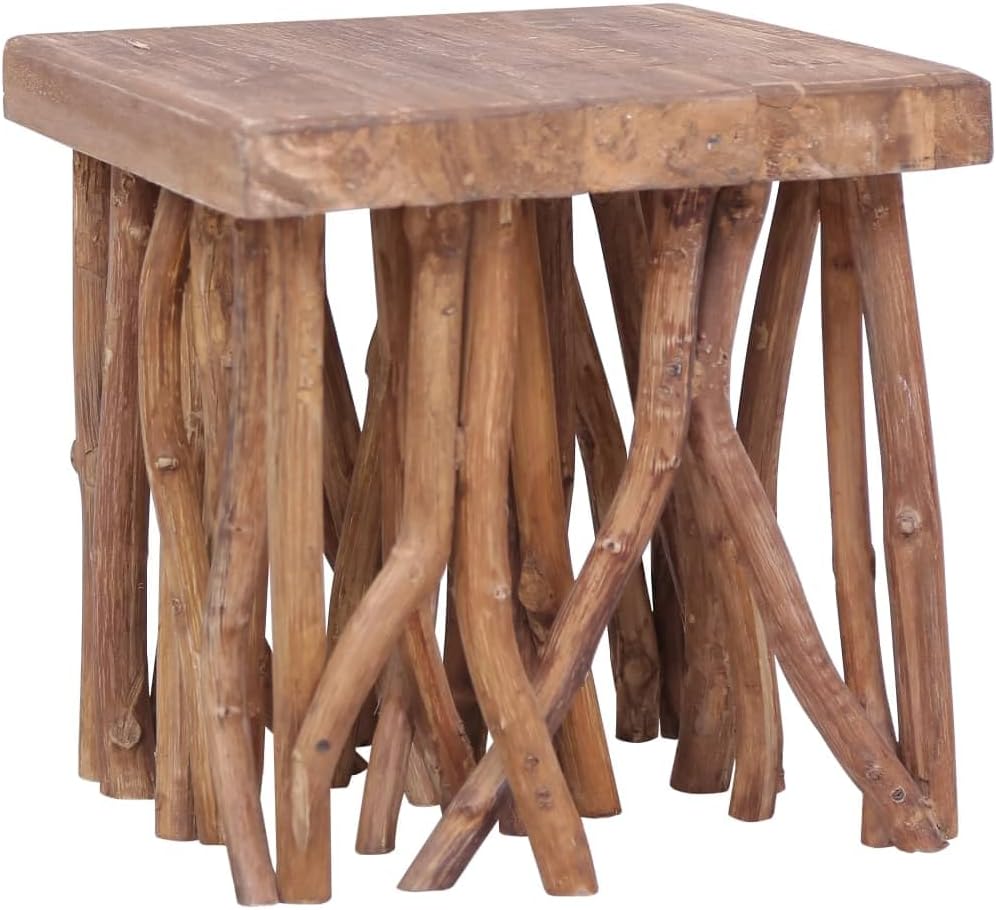 Solid Wood Coffee Table with Log Legs Y1516