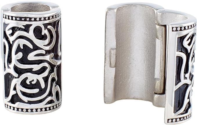 Viking Beard Bead 8x12x20mm Stainless Steel R440862
