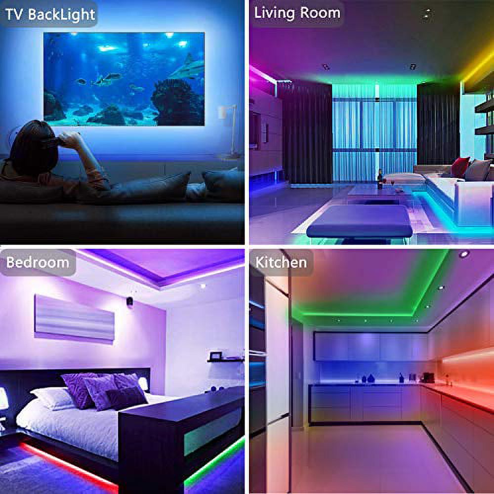 50ft Smart Color Changing LED Strip Lights with Remote N998