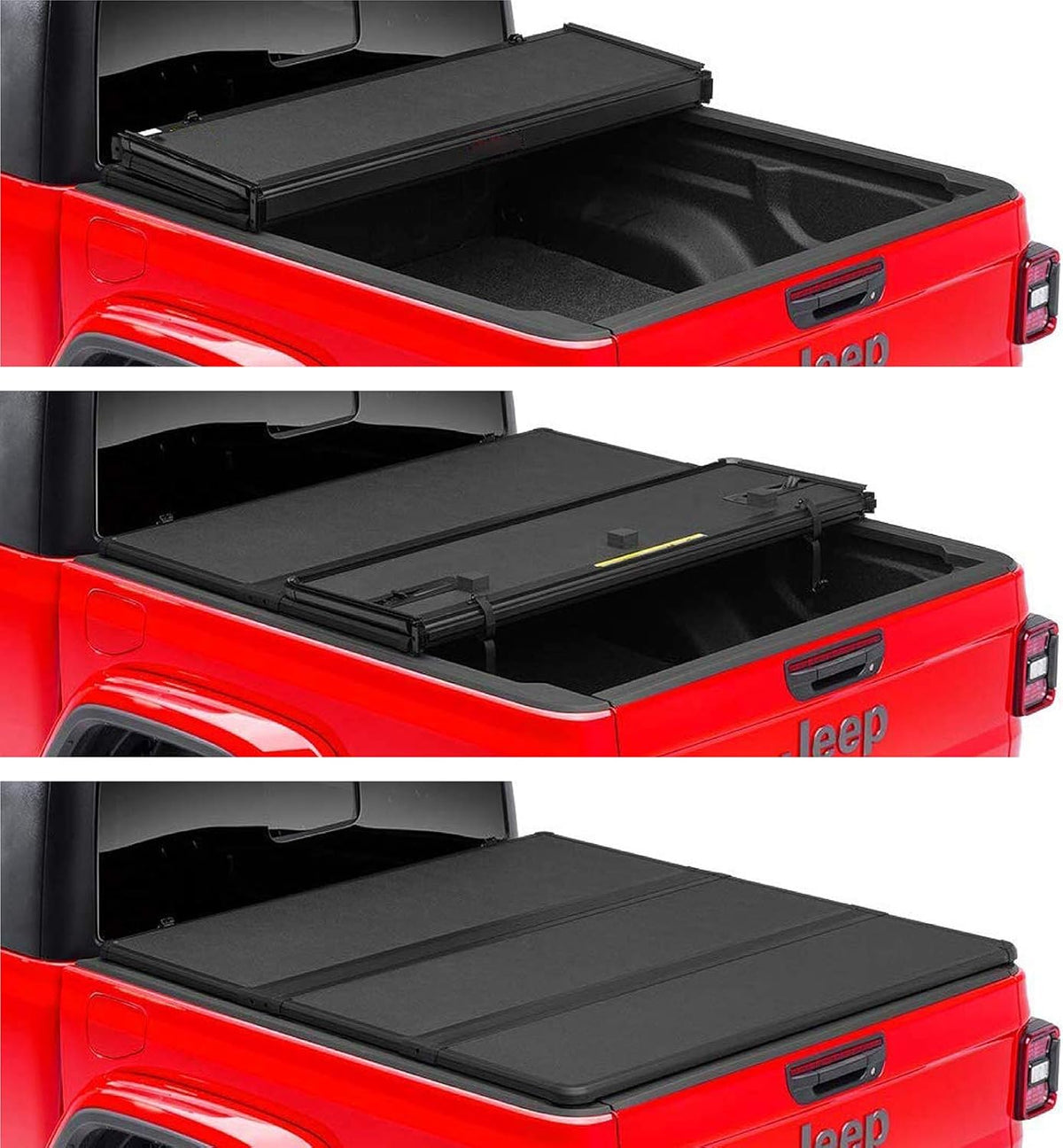 Hard Tri Fold Truck Bed Tonneau Cover for Gladiator JT T513