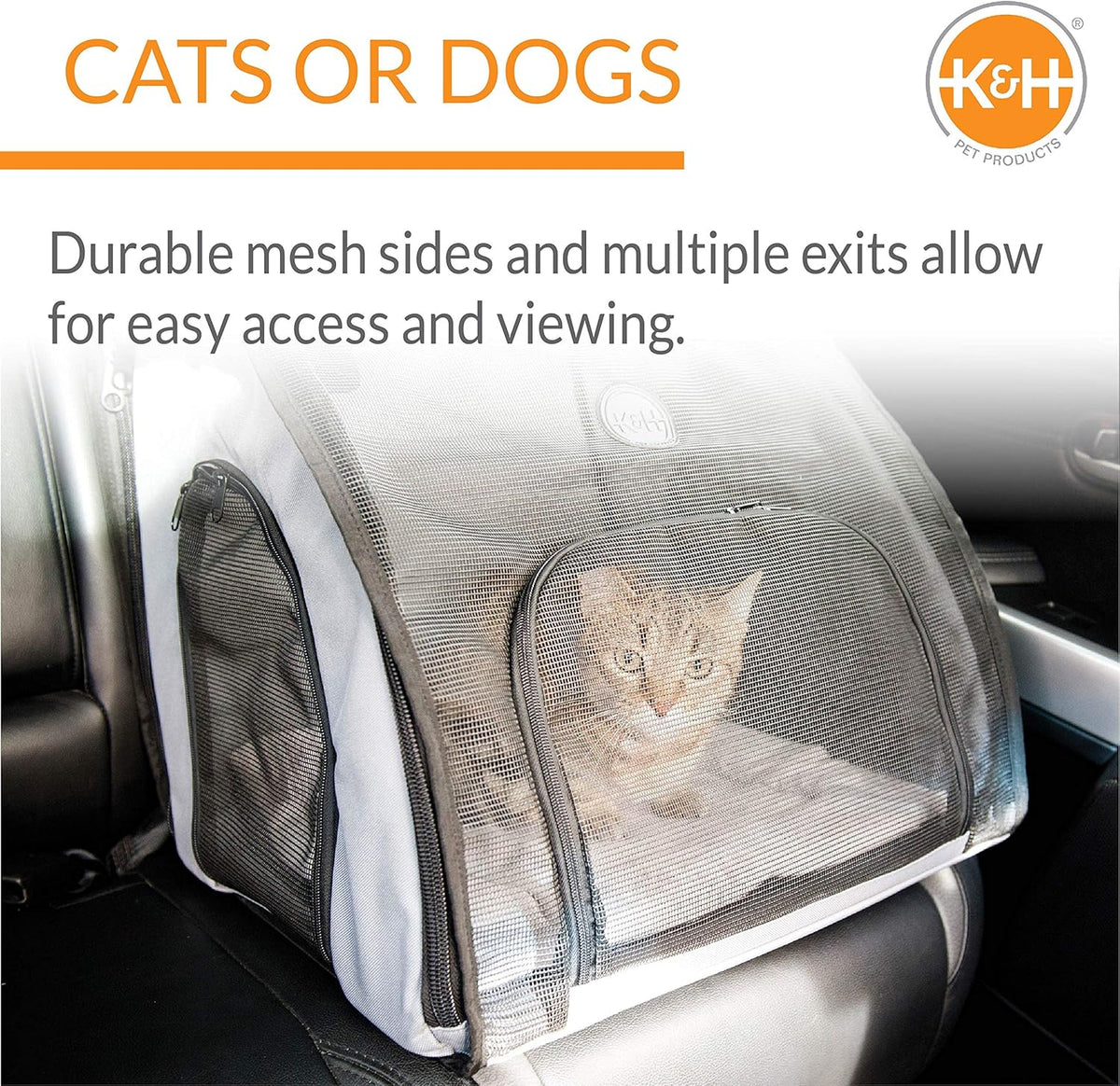 Gray/Black Medium Pet Travel Safety Carrier Pack of 2 R64671
