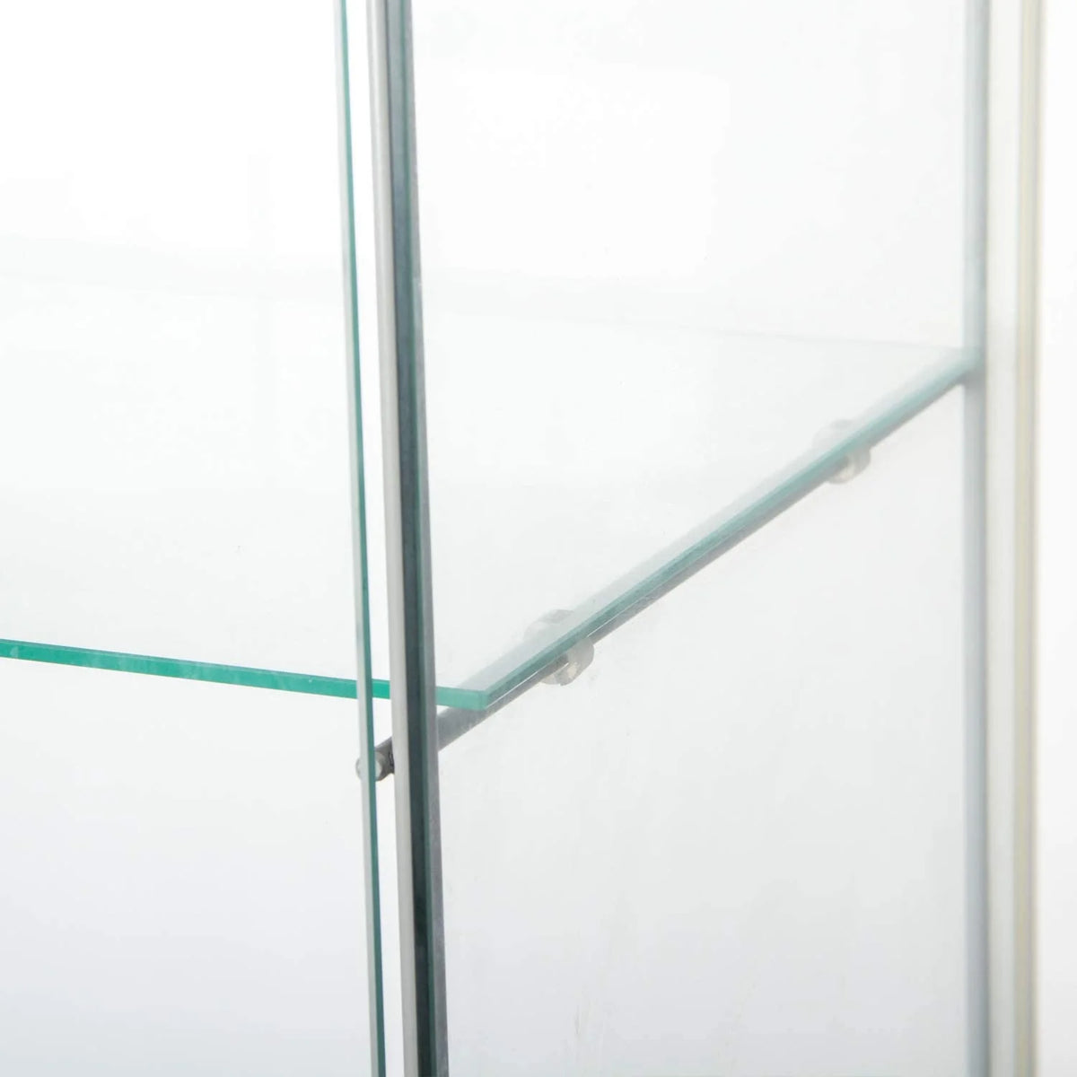 White Glass Display Cabinet with 4 Shelves I710