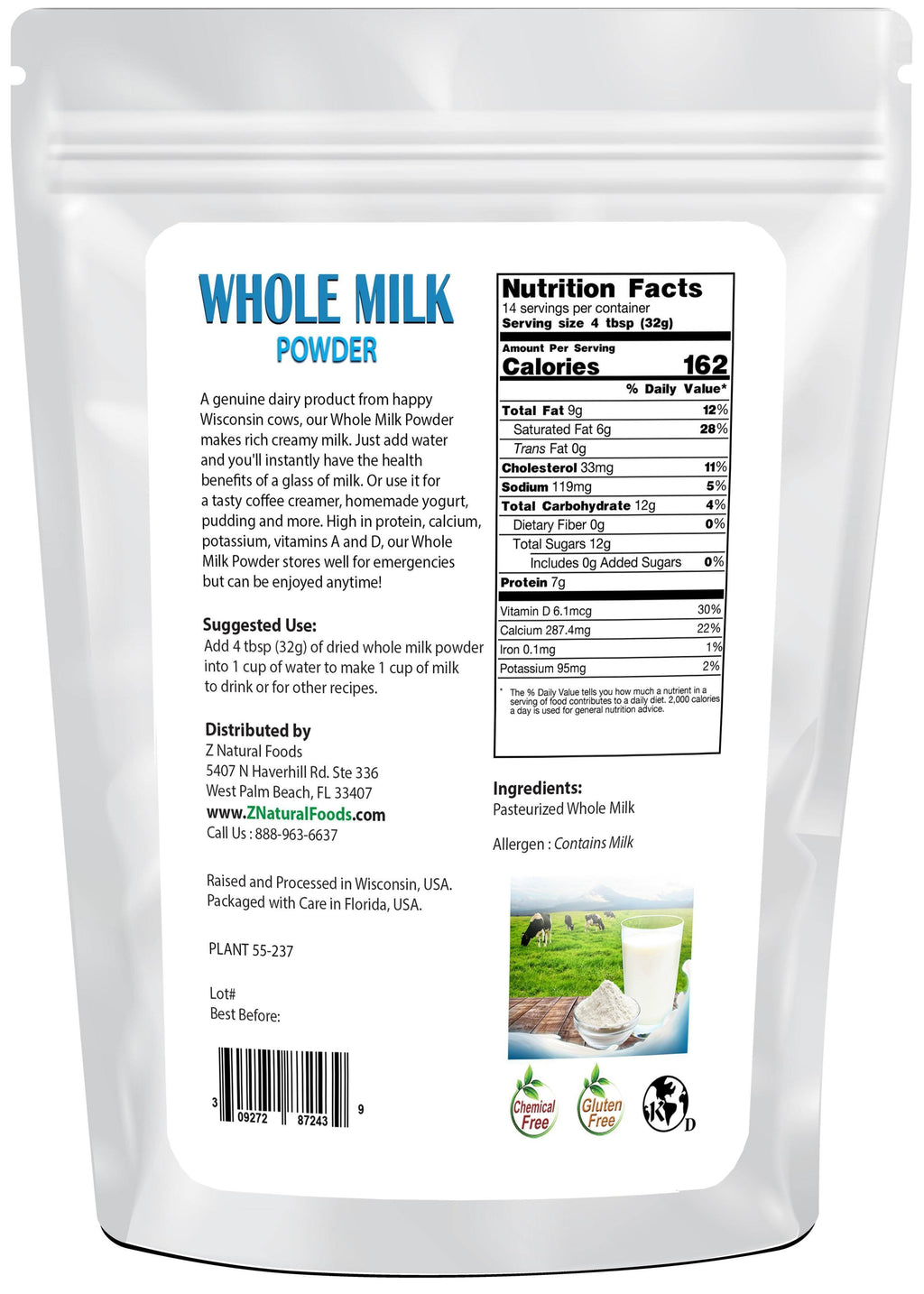 Whole Milk Powder, 50 lbs T383803
