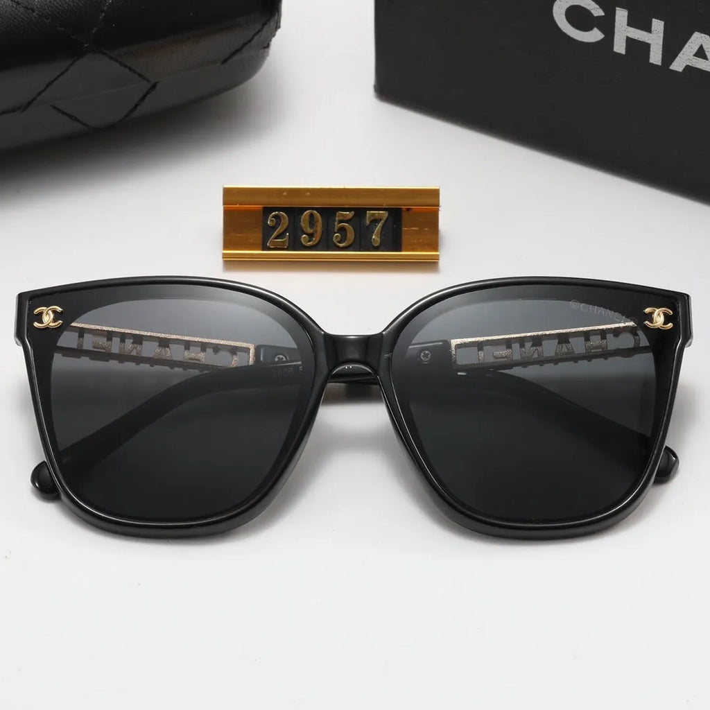 Double C Hollow Large Letter Polarized Sunglasses L6282