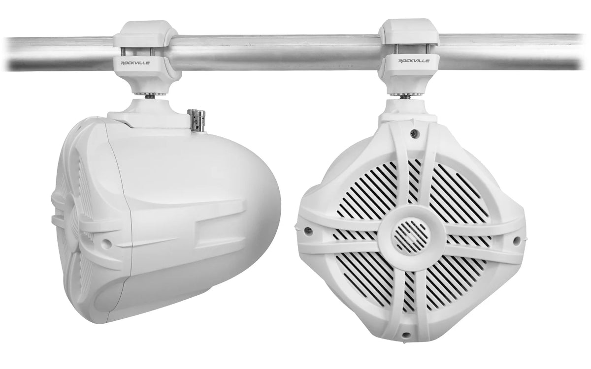 White 6.5" Marine Wakeboard Tower Speakers with Amplifier P343706