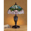 18" High Tiffany Cabbage Rose Accent Lamp J440807