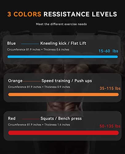 Set of 5 Resistance Heavy Duty Workout Bands C886
