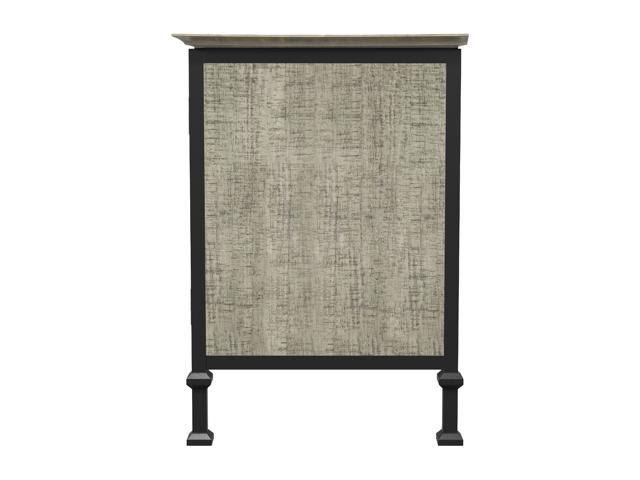 Industrial Wood 72-Inch TV Stand in Weathered Oak J4357